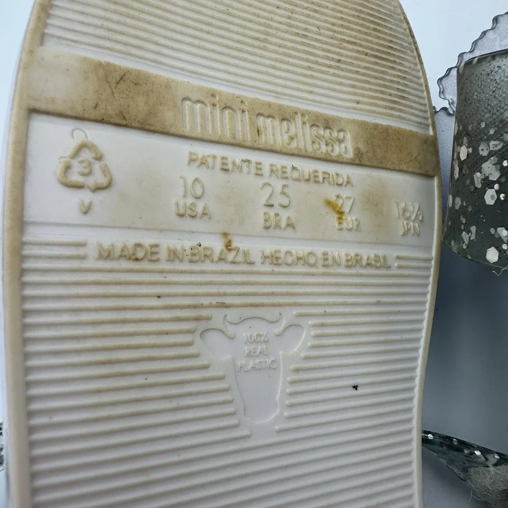 Mini Melissa Mar Disney Baby Sandals Frozen Elsa Blue Jelly Girls Size 10